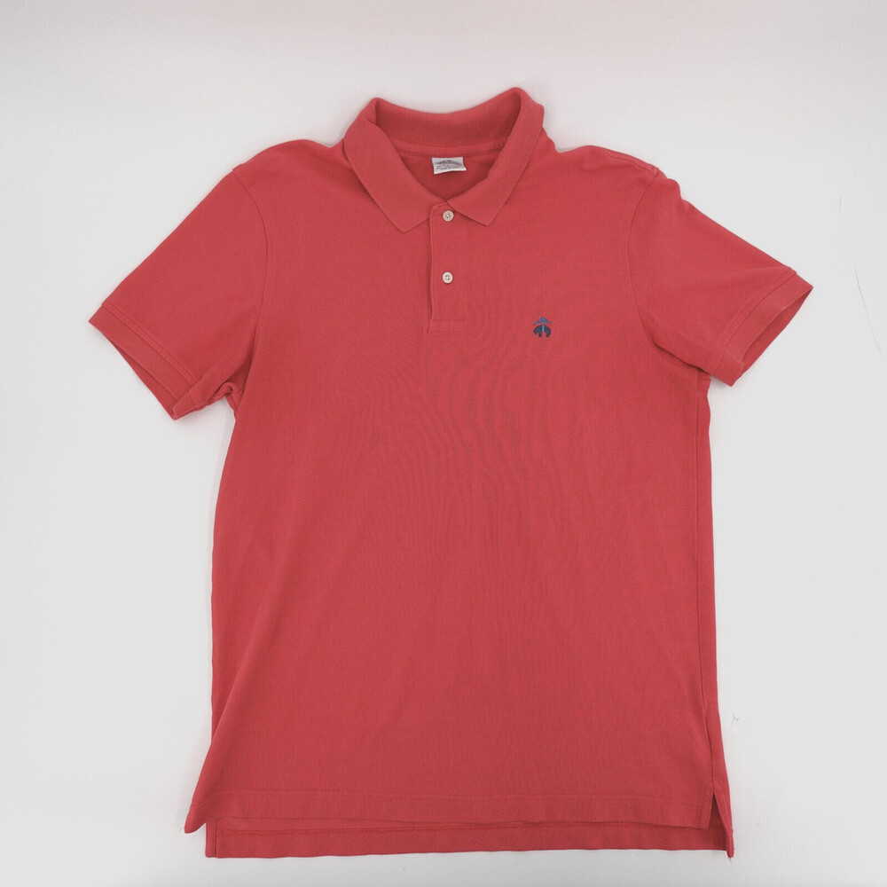 Brooks Brothers Polo Shirt Mens Large Light Red Slim Supima Cotton Performance